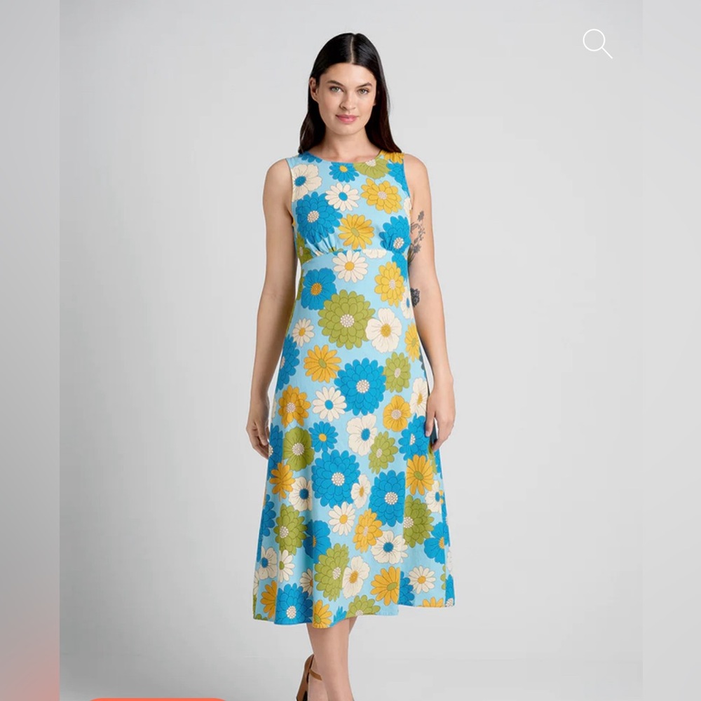 Women’s summer, sleeveless floral midi dress
